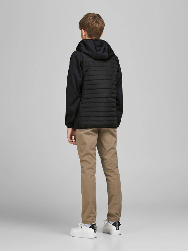Jack & Jones JJEMULTI Boys Hybrid Jacket -BLACK - Borderland Muff