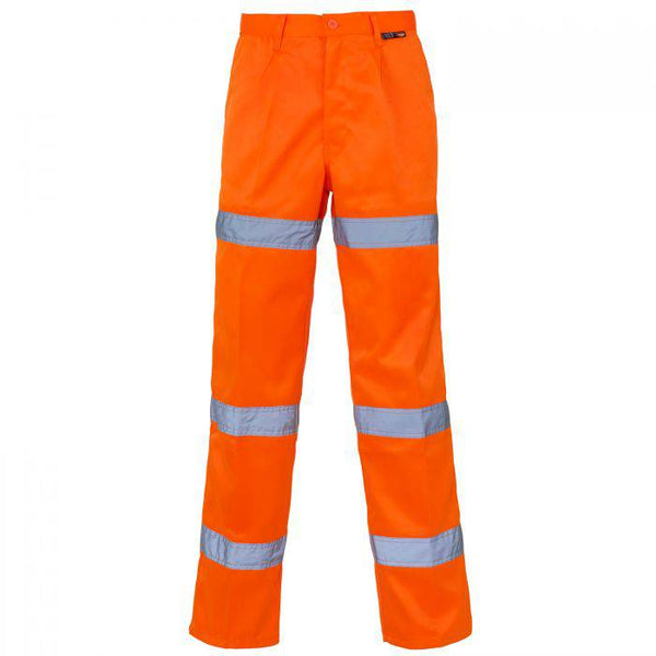 Supertouch Hi Vis 3 Band Trousers -ORANGE - Borderland Muff