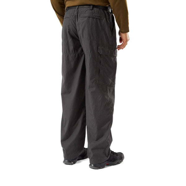 Craghoppers Mens Kiwi Classic Trousers CMJ600 -BLACK PEPPER - Borderland Muff