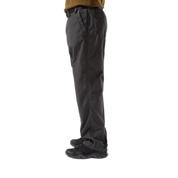 Craghoppers Mens Kiwi Classic Trousers CMJ600 -BLACK PEPPER - Borderland Muff