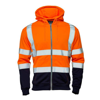 Supertouch 2 Tone Hi Vis Full Zip Hoody -ORANGE - Borderland Muff