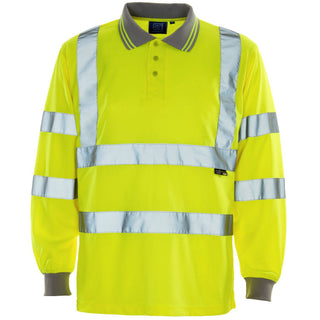 Supertouch Hi Vis Long Sleeved Polo - Borderland Muff