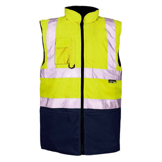 Supertouch 2 Tone Hi Vis Bodywarmer -YELLOW/NAVY - Borderland Muff