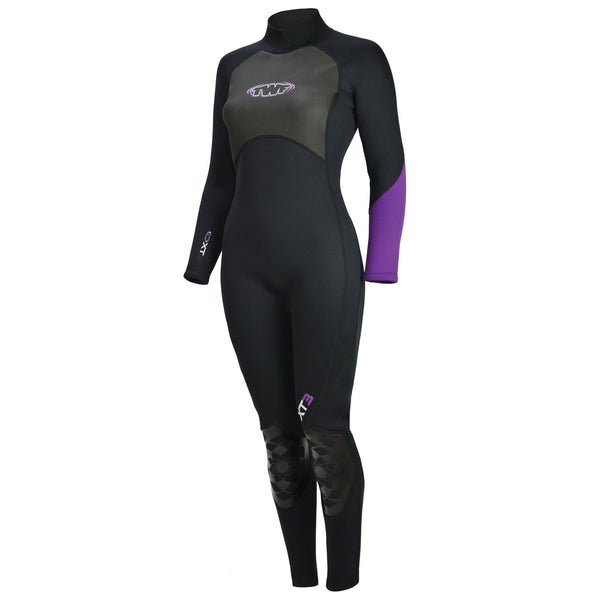 TWF Ladies XT3 3mm Full Wetsuit -BLACK - Borderland Muff