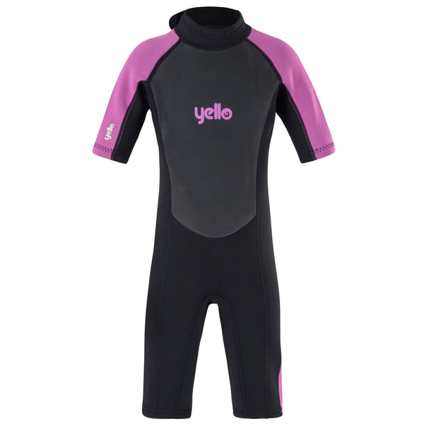 Yello Girls Basking Shortie Wetsuit -PINK - Borderland Muff
