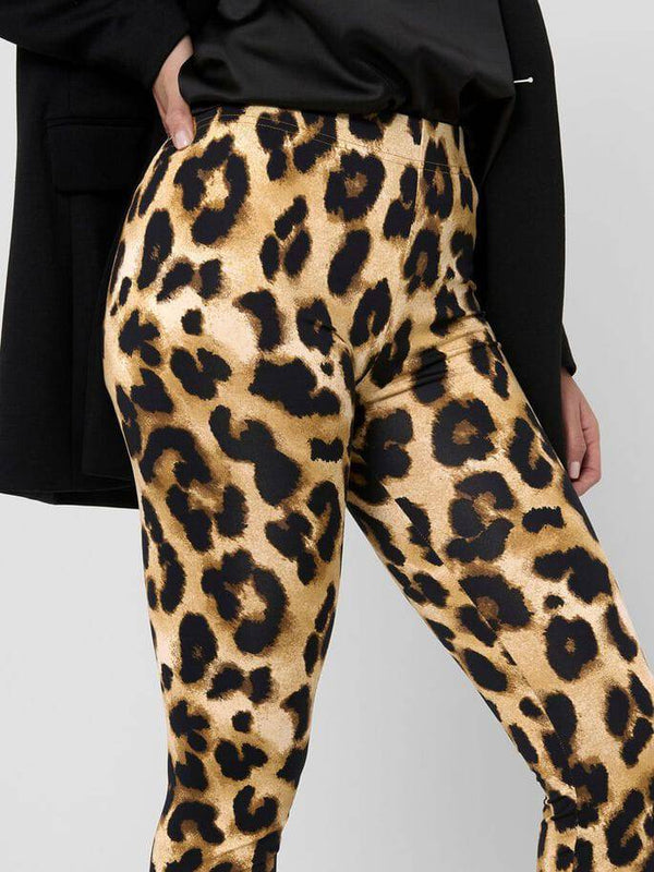 Jacqueline De Yong SHAWN Leggings -LEOPARD - Borderland Muff