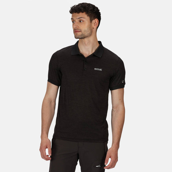 Regatta Mens Remex II Polo -BLACK - Borderland Muff