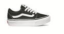 VANS Kids Ward Platform Shoe -BLACK/WHITE - Borderland Muff