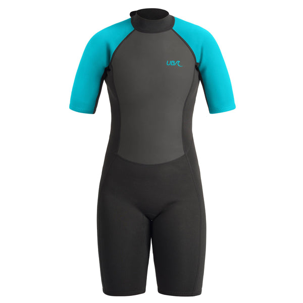 Urban Beach Ladies Sailfin Shortie Wetsuit -AQUA - Borderland Muff