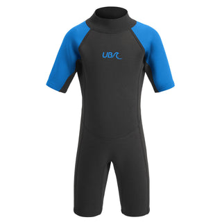 Urban Beach Kids Shortie Wetsuit -BLUE - Borderland Muff