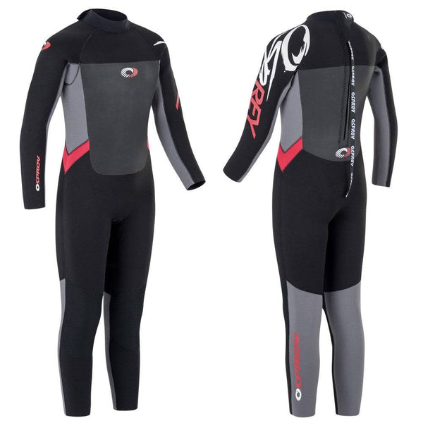 Osprey Origin 5mm Kids Full Wetsuit -RED - Borderland Muff