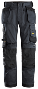 Snickers 6251 Allround Stretch Work Trousers Standard Fit - Short Leg -GREY/BLACK - Borderland Muff