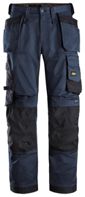 Snickers 6251 Allround Stretch Work Trousers Standard Fit - Regular Leg -NAVY/BLACK - Borderland Muff