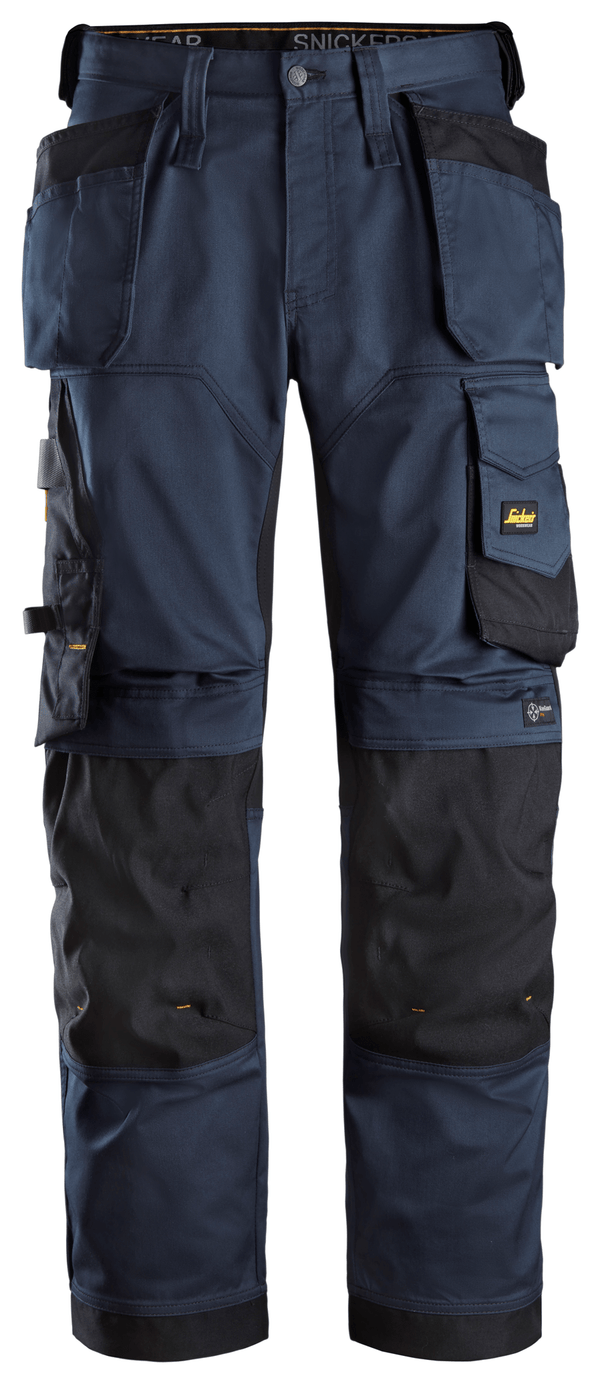 Snickers 6251 Allround Stretch Work Trousers Standard Fit - Regular Leg -NAVY/BLACK - Borderland Muff