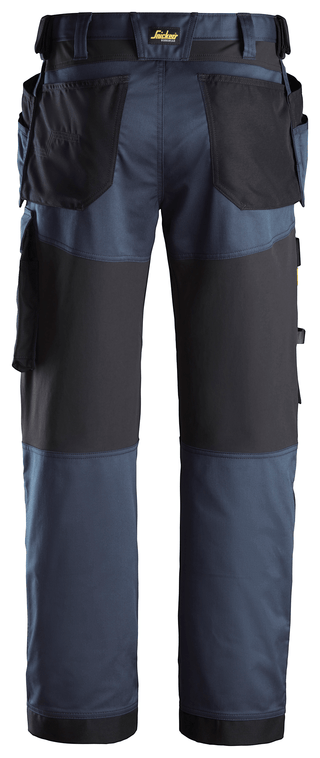 Snickers 6251 Allround Stretch Work Trousers Standard Fit - Regular Leg -NAVY/BLACK - Borderland Muff