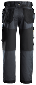 Snickers 6251 Allround Stretch Work Trousers Standard Fit - Long Leg -GREY/BLACK - Borderland Muff