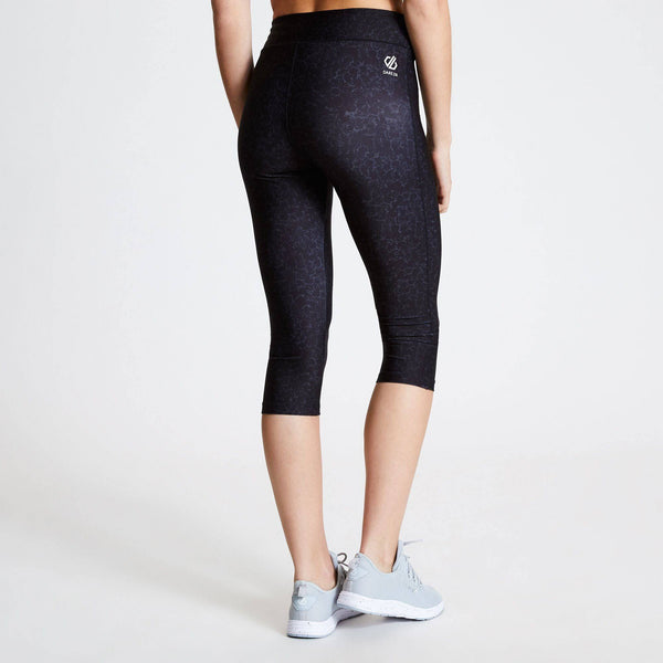 Dare2B Ladies Influential 3/4 Leggings -BLACK - Borderland Muff