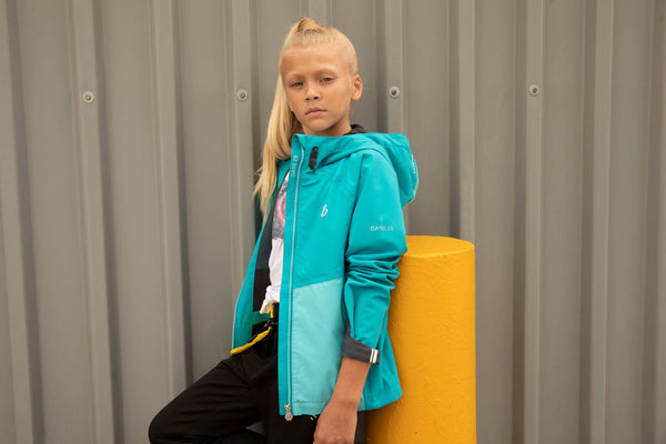 Dare2B Kids In The Lead Waterproof Jacket -SEA BREEZE - Borderland Muff