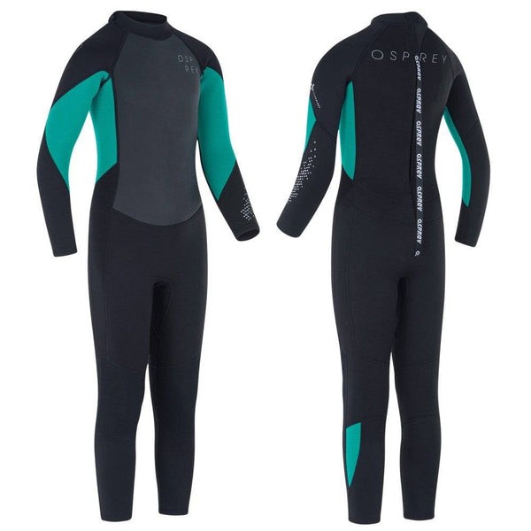Osprey Zero 3/2mm Girls Full Wetsuit -TEAL - Borderland Muff