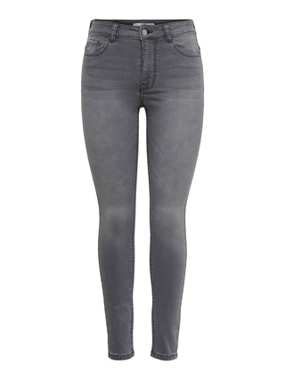 JDY Newnikki Regular Waist Skinny Jeans -LIGHT GREY - Borderland Muff