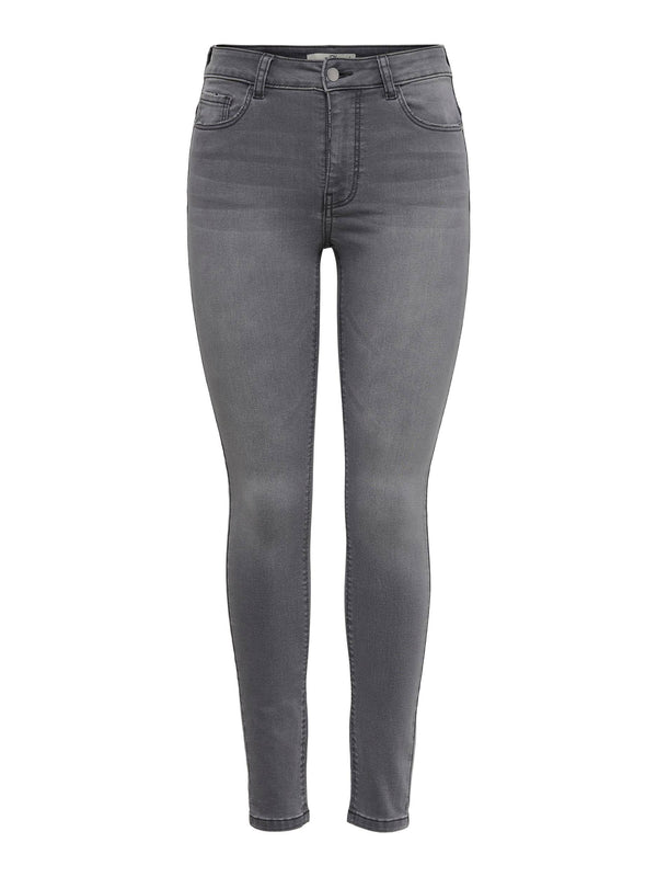 JDY Newnikki Regular Waist Skinny Jeans -LIGHT GREY - Borderland Muff
