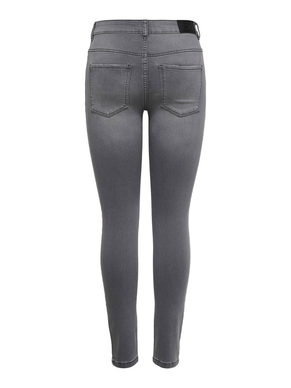 JDY Newnikki Regular Waist Skinny Jeans -LIGHT GREY - Borderland Muff