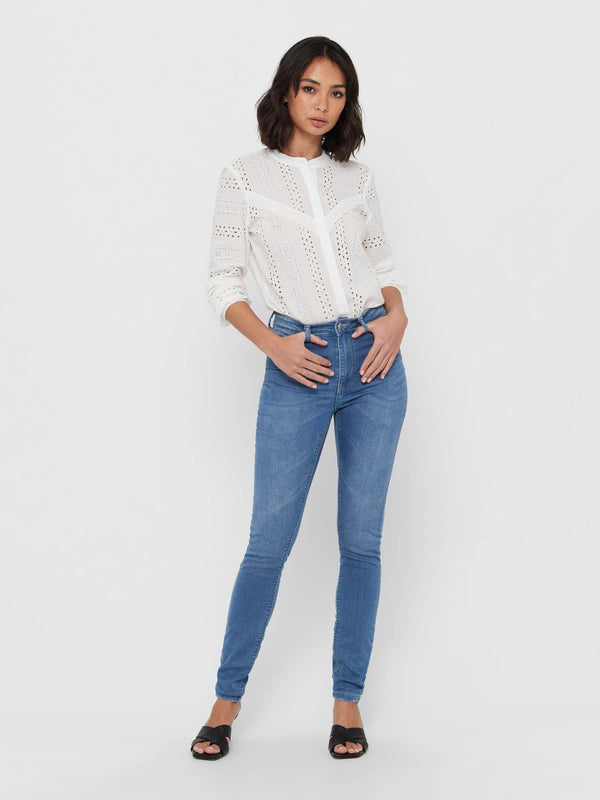 Jacqueline De Yong NEWNIKKI High Waist Skinny Fit Jeans -LIGHT WASH - Borderland Muff