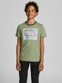 Jack & Jones FIKES Boys Tee -GREEN - Borderland Muff