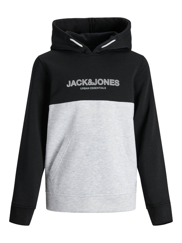Jack & Jones JJEURBAN Boys Hoody -BLACK (7-8, 9-10 only) - Borderland Muff