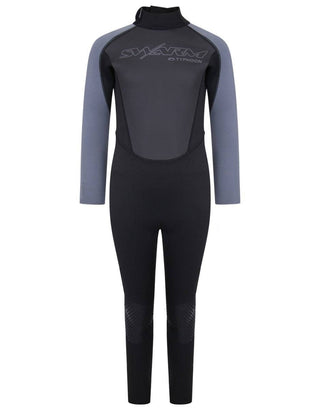 Typhoon Kids Swarm3 Full Wetsuit -BLACK/GRAPHITE - Borderland Muff