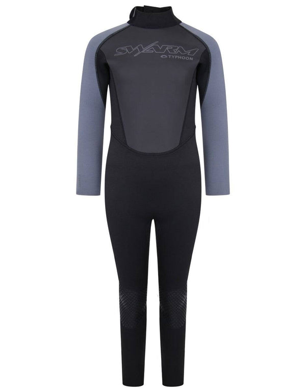 Typhoon Kids Swarm3 Full Wetsuit -BLACK/GRAPHITE - Borderland Muff