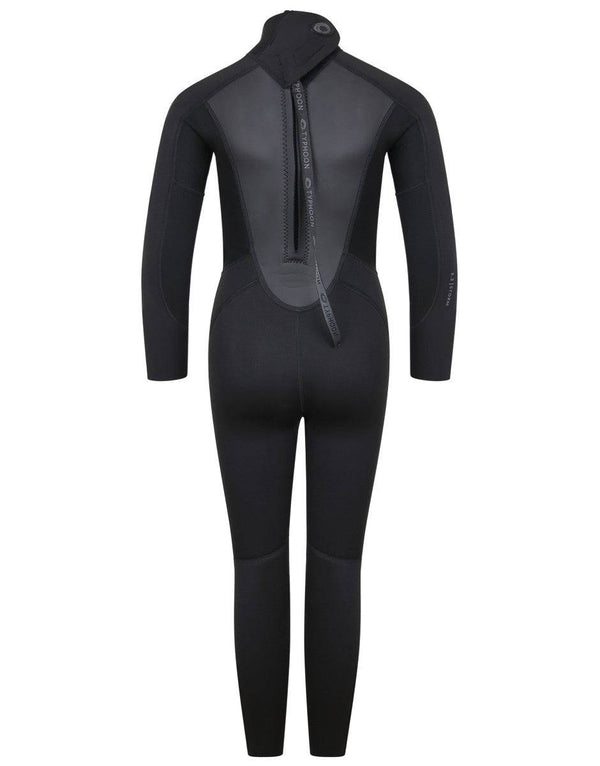 Typhoon Kids Storm3 Full Wetsuit -BLACK - Borderland Muff