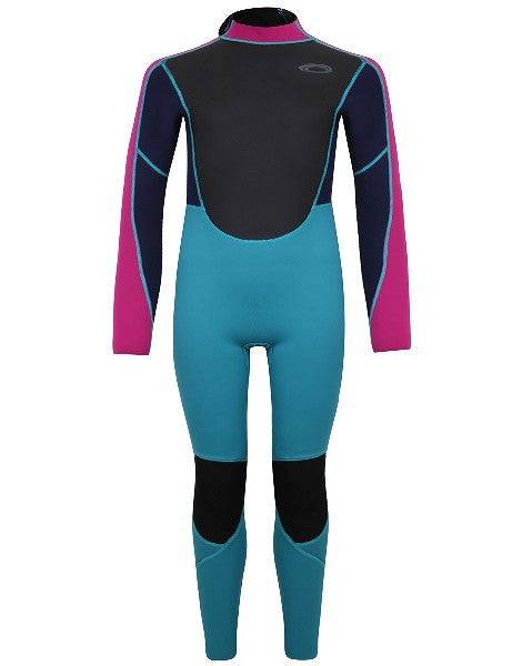 Typhoon Kids Storm3 Full Wetsuit -AQUA - Borderland Muff