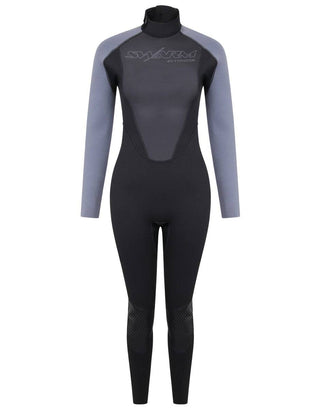 Typhoon Ladies Swarm3 Full Wetsuit -BLACK/GRAPHITE - Borderland Muff