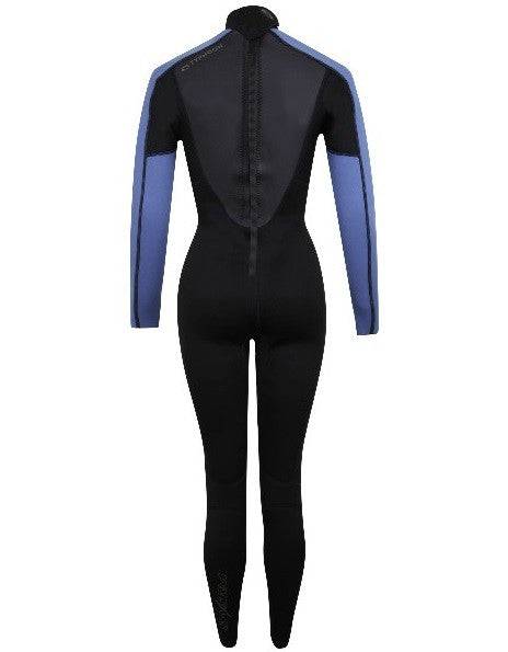 Typhoon Ladies Swarm3 Full Wetsuit -BLACK/BLUE - Borderland Muff