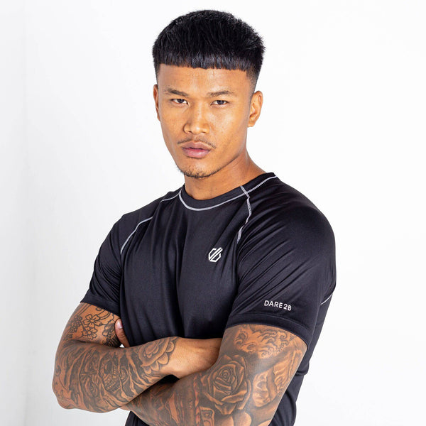 Dare2B Mens Peerless Sports Tee -BLACK - Borderland Muff