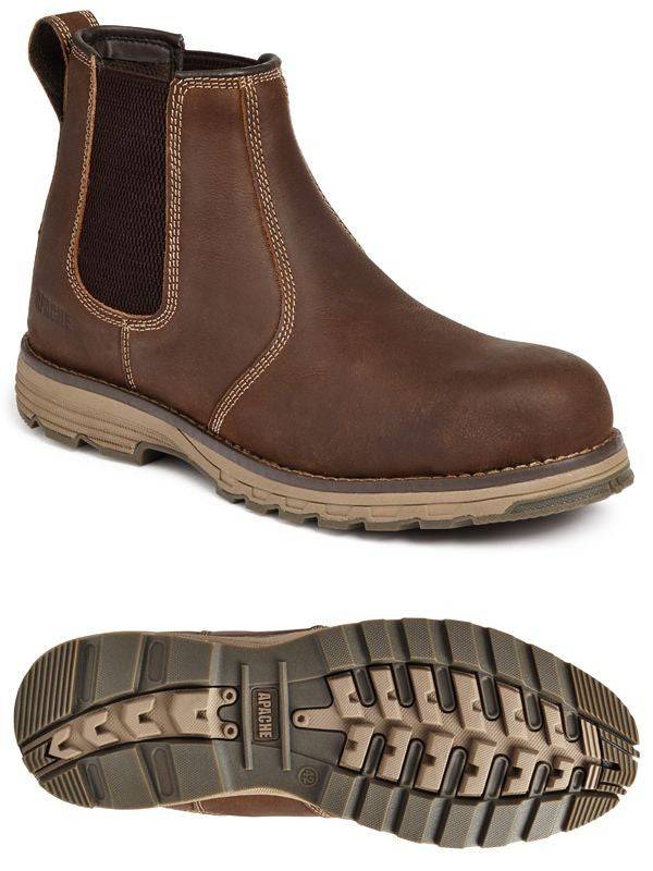 Apache Mens Flyweight Dealer Slip On Safety Work Boot - Borderland Muff