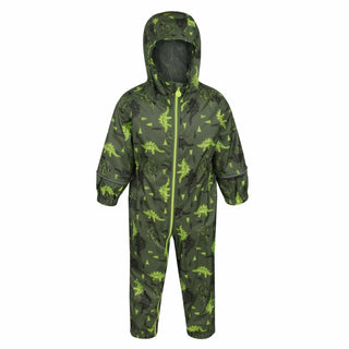 Regatta Kids Pobble Lightweight Puddlesuit -CYPRESS GREEN - Borderland Muff