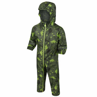 Regatta Kids Pobble Lightweight Puddlesuit -CYPRESS GREEN - Borderland Muff