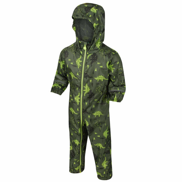 Regatta Kids Pobble Lightweight Puddlesuit -CYPRESS GREEN - Borderland Muff