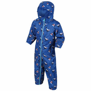 Regatta Kids Pobble Lightweight Puddlesuit -NAUTICAL BLUE - Borderland Muff