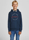 Jack & Jones JJHERRO Boys Hoody -NAVY BLAZER - Borderland Muff
