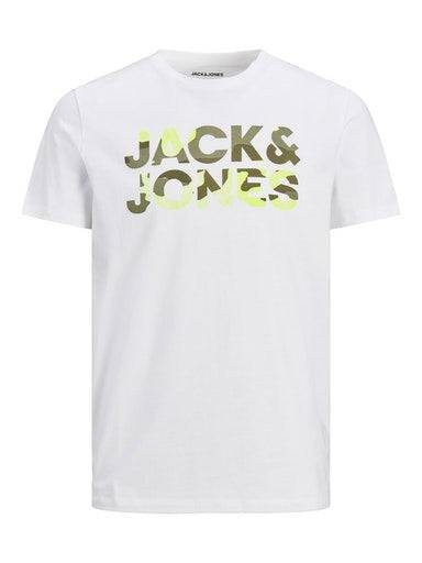 Jack & Jones JJSOLDIER Boys Tee -BRIGHT WHITE - Borderland Muff