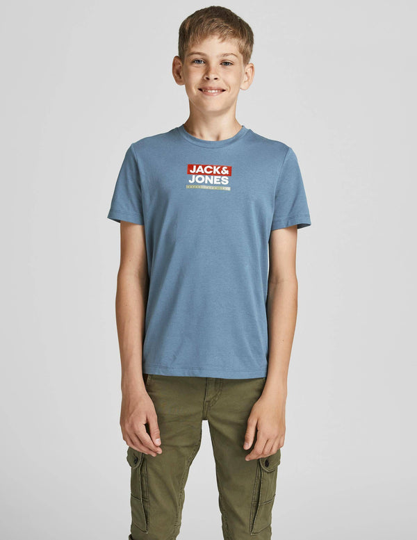 Jack & Jones JCODELFIELD Boys Tee -CHINA BLUE - Borderland Muff