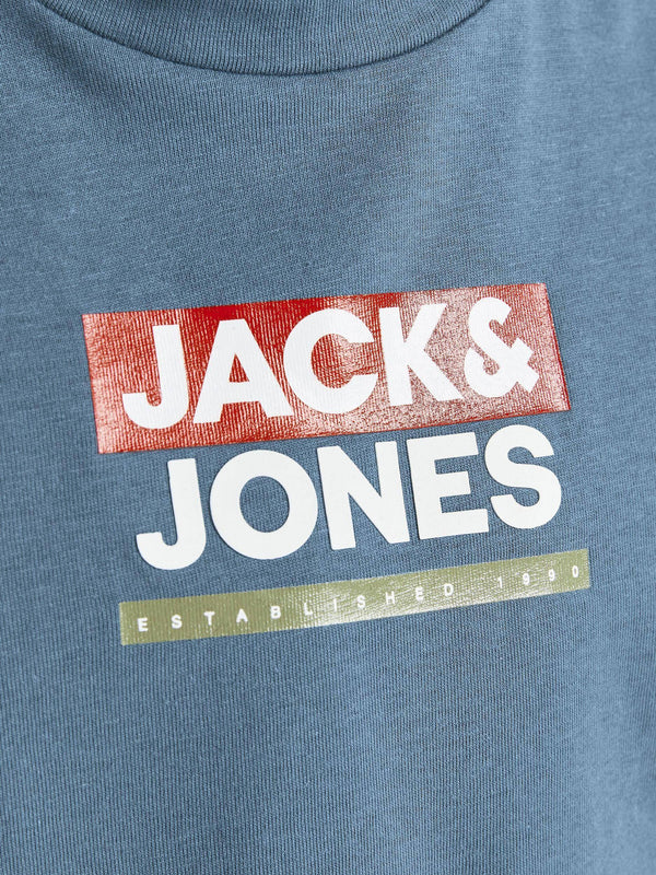 Jack & Jones JCODELFIELD Boys Tee -CHINA BLUE - Borderland Muff