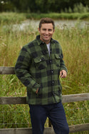 Champion Mens Kinross Padded Work Shirt -GREEN - Borderland Muff