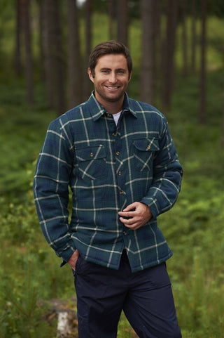 Champion Mens Totnes Padded Shirt -GREEN - Borderland Muff