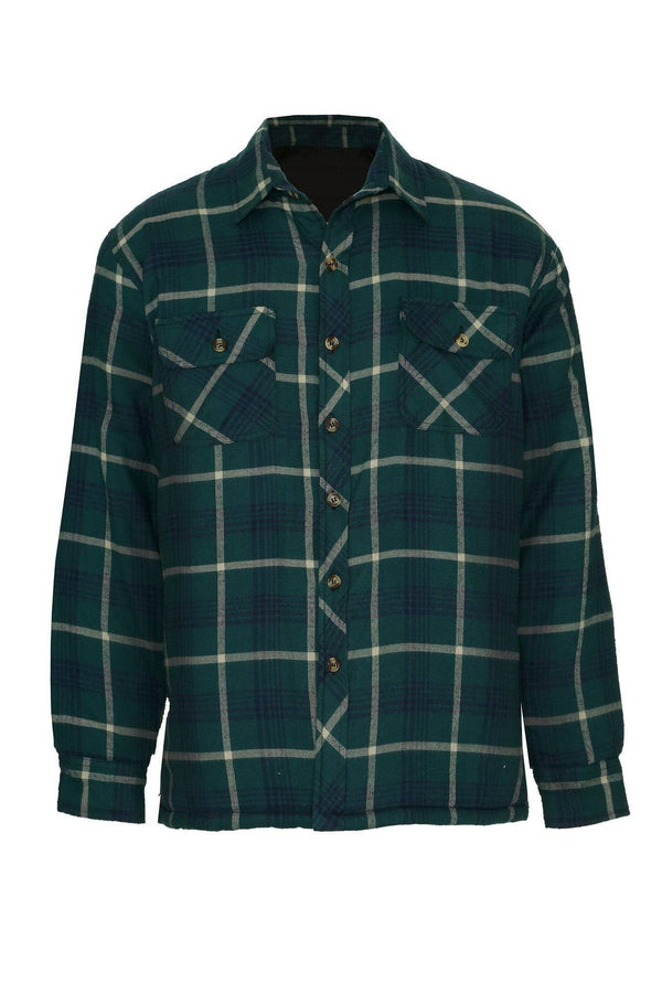 Champion Mens Totnes Padded Shirt -GREEN - Borderland Muff