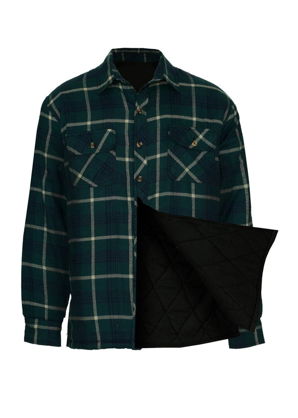 Champion Mens Totnes Padded Shirt -GREEN - Borderland Muff