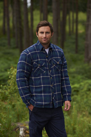 Champion Mens Totnes Padded Shirt -BLUE - Borderland Muff